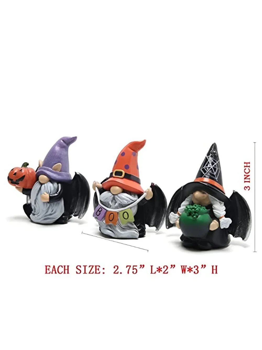 3pcs Halloween Gnomes Decoration, Gnome Figurines Decor Indoor